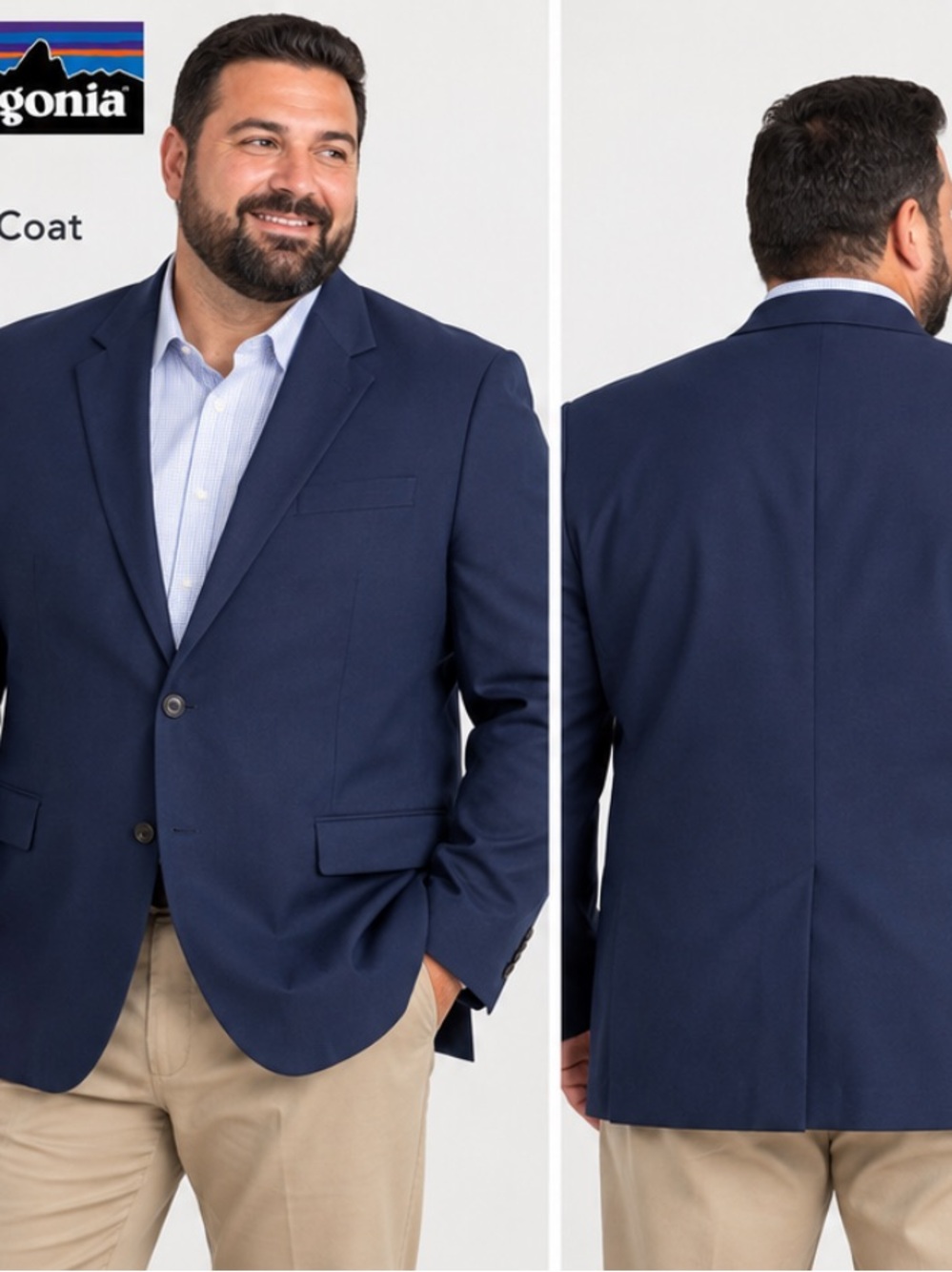 Patagonia Navy Sport Coat Blazer size 55 office career
